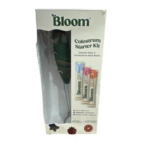Bloom Colostrum Starter Kit With Electric Mixer & 8 Stick Packs For Gut Health &